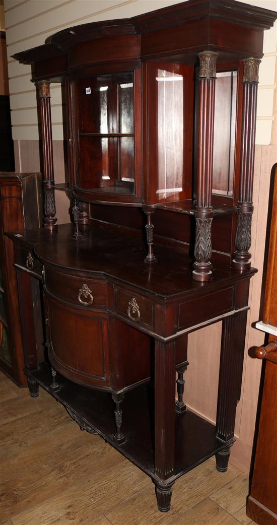 An Empire style mahogany side cabinet, W125cm
